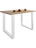 VCM  Premium Holz Esstisch Küchentisch Xona U 140x50 in Weiß / Sonoma-Eiche