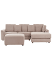 Beliani 2-tlg 4-Sitzer Sofa KOHLO in Beige/Schwarz linksseitig