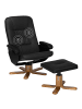 Beliani 2-tlg Fernsehsessel RELAXPRO in Schwarz/Braun
