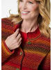 GOLDNER Multicolor Woll-Jacke mit Stehkragen in rot / orange / gemustert