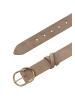 Vanzetti 35 mm Veloursgürtel aus Echtleder in Taupe