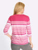Sieh an! 3/4-Arm-Shirt in fuchsia-ecru-geringelt