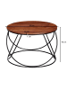 KADIMA DESIGN Couchtisch | Sheesham/Metall, 60x60x40cm, Industrial