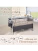 COSTWAY 5 in 1 Beistellbett klappbar in Grau