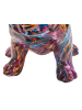Mauro Ferretti Mehrfarbige Harzskulptur in Form einer Bulldogge, 21,5 x 15,5 x 21 cm
