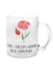 Mr. & Mrs. Panda Teetasse Blume HageRundunge mit Spruch in Transparent