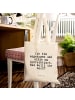 Mr. & Mrs. Panda Tasche Ich bin angezogen und... mit Spruch in Creme