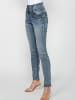 KOROSHI LANGE JEANS SCHMALE HOSE in blau