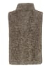 Olsen Kunstfellweste in Dark Taupe