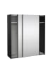 ebuy24 Schiebetürenschrank Catania (2-türig) Schwarz 179 x 67 cm