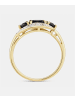 Diamant L'éternel Ring, mit Saphir, 375 Gelbgold