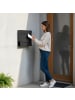 relaxdays Briefkasten in Schwarz - (B)37 x (H)37 x (T)11 cm