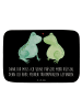 Mr. & Mrs. Panda Badematte Frosch Liebe mit Spruch in Schwarz