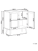 Beliani Vitrine ALBANY in Heller Holzfarbton - (W) 80 x (H) 84 x (L) 40 cm