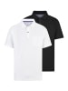 Redmond Poloshirt Basic in Schwarz / weiß