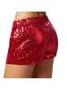 tectake Shorts mit glänzenden Pailletten, rot