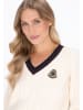 DreiMaster Women Sweater in offwhite navy wine red
