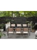 Beliani Gartentisch GROSSETO in Schwarz/Silber - (W) 100 x (H) 74 x (L) 220 cm