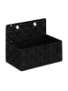 relaxdays 2 x Aufbewahrungskorb in Schwarz - (B)25x (H)20 x (T)15 cm