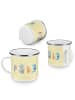 Mr. & Mrs. Panda Camping Emaille Tasse Big Einheit ohne Spruch in Gelb Pastell