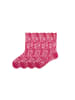 MUNADUNA 4er-Pack 3D-Relief Abstrakte Mode-Socken in Rosa