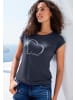 LASCANA Kurzarmshirt in navy