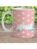 Mr. & Mrs. Panda Kaffeebecher Einhorn Sternenhimmel ohne Spruch in Rot Pastell