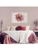 WALLART Leinwandbild - Dahlie Blume Rosegold Metallic in Rot