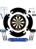COFI 1453 Dartscheibe mit 6 Dartpfeile in Mehrfarbig