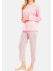 Rösch Schlafanzug Hose Basic in Rose stripe