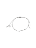 Luxenter Armband mit Silber-Finish und grauer Baumwolle – Ekilo