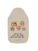 Mr. & Mrs. Panda Wärmflasche Igel Familie mit Spruch in Grau Pastell