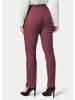 GOLDNER Kurzgröße:  Elegante Stretchhose mit Schlupfbund in bordeaux