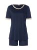Hanro Pyjama Laura in deep navy