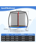COSTWAY Ø244 cm Trampolin Outdoor mit Leiter in Bunt
