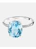 Diamant L'éternel Ring aus 585 Weißgold mit 3.16 Karat Diamant mit Topas