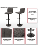 MCW 2er-Set Barhocker G87, Dunkelgrau