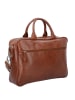 Dermata Aktentasche Leder 40 cm Laptopfach cognac