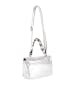 faina Damen Schultertasche Im Metallic-Look in Silber