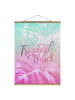 WALLART Stoffbild mit Posterleisten - Rainbow - Tropical Vibes in Pink