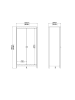 CALICOSY Kleiderschrank BARCELONE in Helles - (W)102,3  x (H)199  x (L)58,4 cm