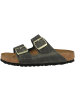 Birkenstock Pantolette Arizona geöltes Nubukleder schmal in gruen