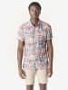 KOROSHI Herren kurzarm-viskosehemd in bunt