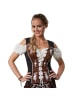 tectake Dirndlbluse aus reiner Baumwolle mit Carmen-Ausschnitt und Schnürung