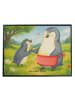Mr. & Mrs. Panda Tischpad Pinguin mit Kind Design ohne Spruch in Weiß