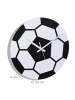 relaxdays Wanduhr "Fußball" in Schwarz/ Weiß - Ø 30 cm