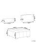 Beliani Sofaelement TIBRO in Beige/Heller Holzfarbton - (W) 100 x (H) 40 x (L) 100 cm