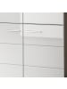 Inn.Furn Garderobenschrank weiß Hochglanz, grau 60 cm, Flurschrank mit Spiegeltür