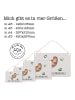 Mr. & Mrs. Panda Schild Otter Seerose mit Spruch in Grau Pastell