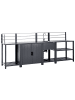 Beliani 6er-Set Gartenküche VIGGIANO in Grau/Schwarz/Silber